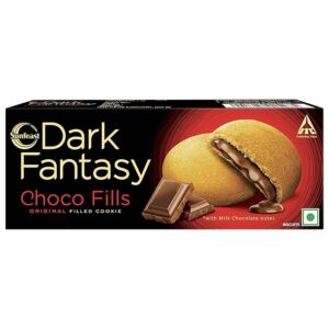 Sunfeast Dark Fantasy Choco Fills, 69g, Original Filled Cookies with Choco Crème